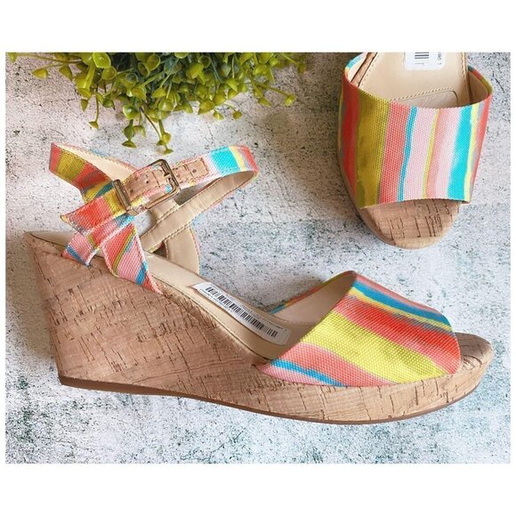 Alex Marie NWT Wedge Sandal Colorful Rainbow Platform Comfort Women's SZ 8M NEW - Picture 9 of 10